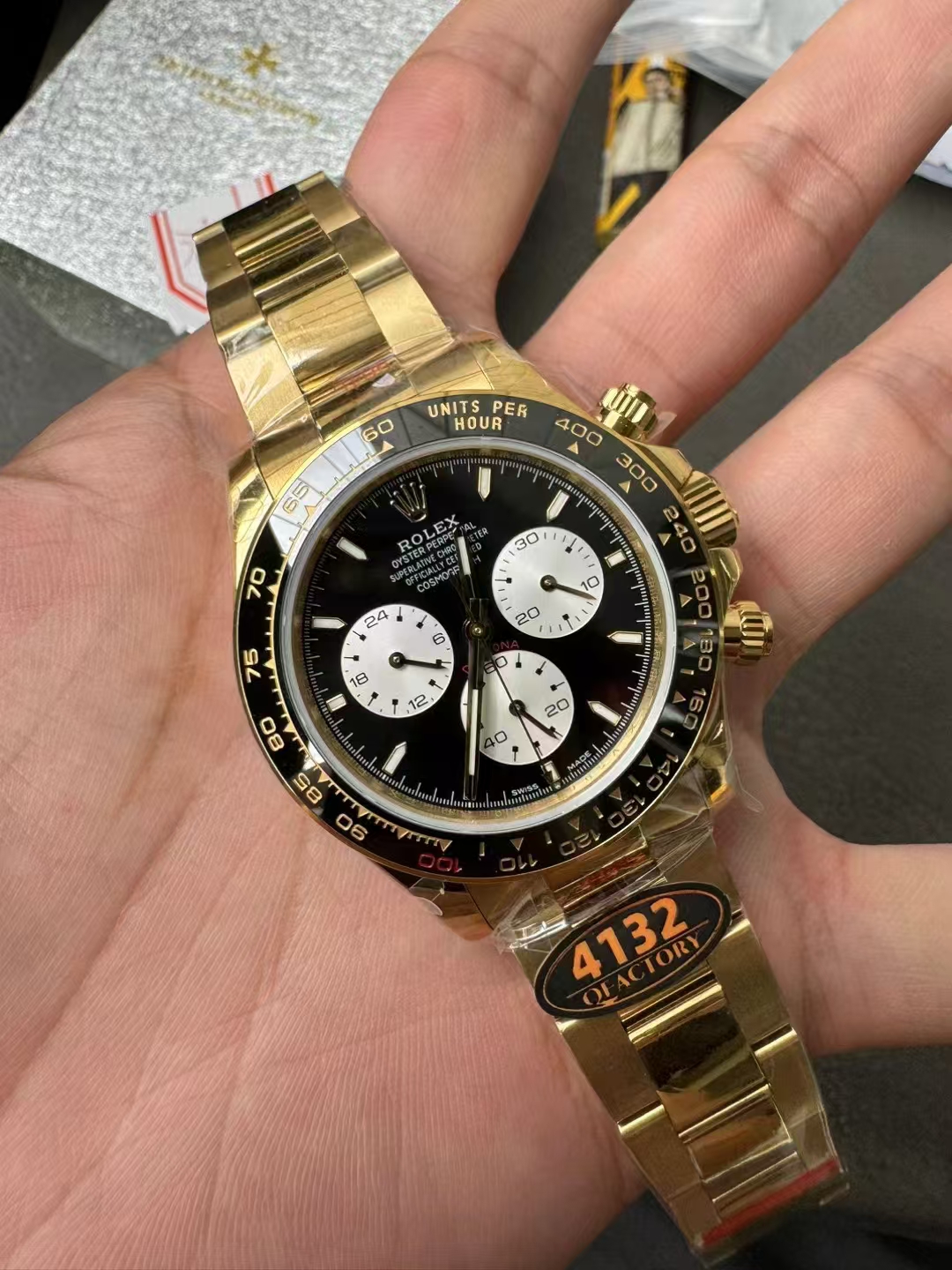 Rolex replica daytona le mans yellow gold-2