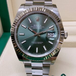 Rolex assemblato oyster Datejust 41mm 126334 Mint Green